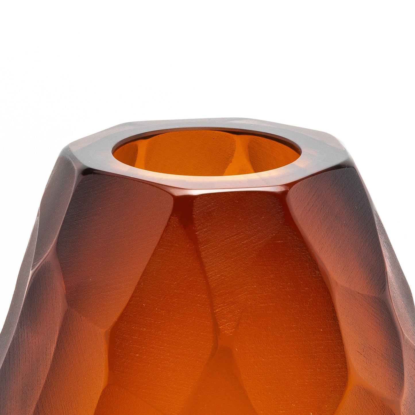 Murano Battuto Vase in Tobacco
