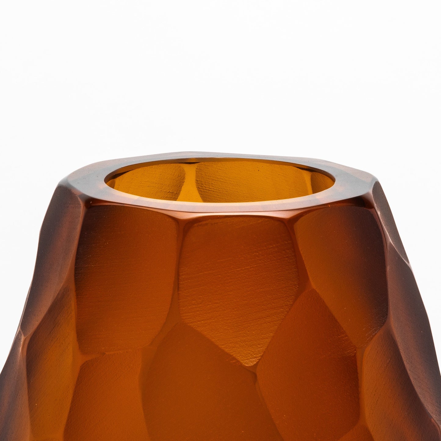 Murano Battuto Vase in Tobacco