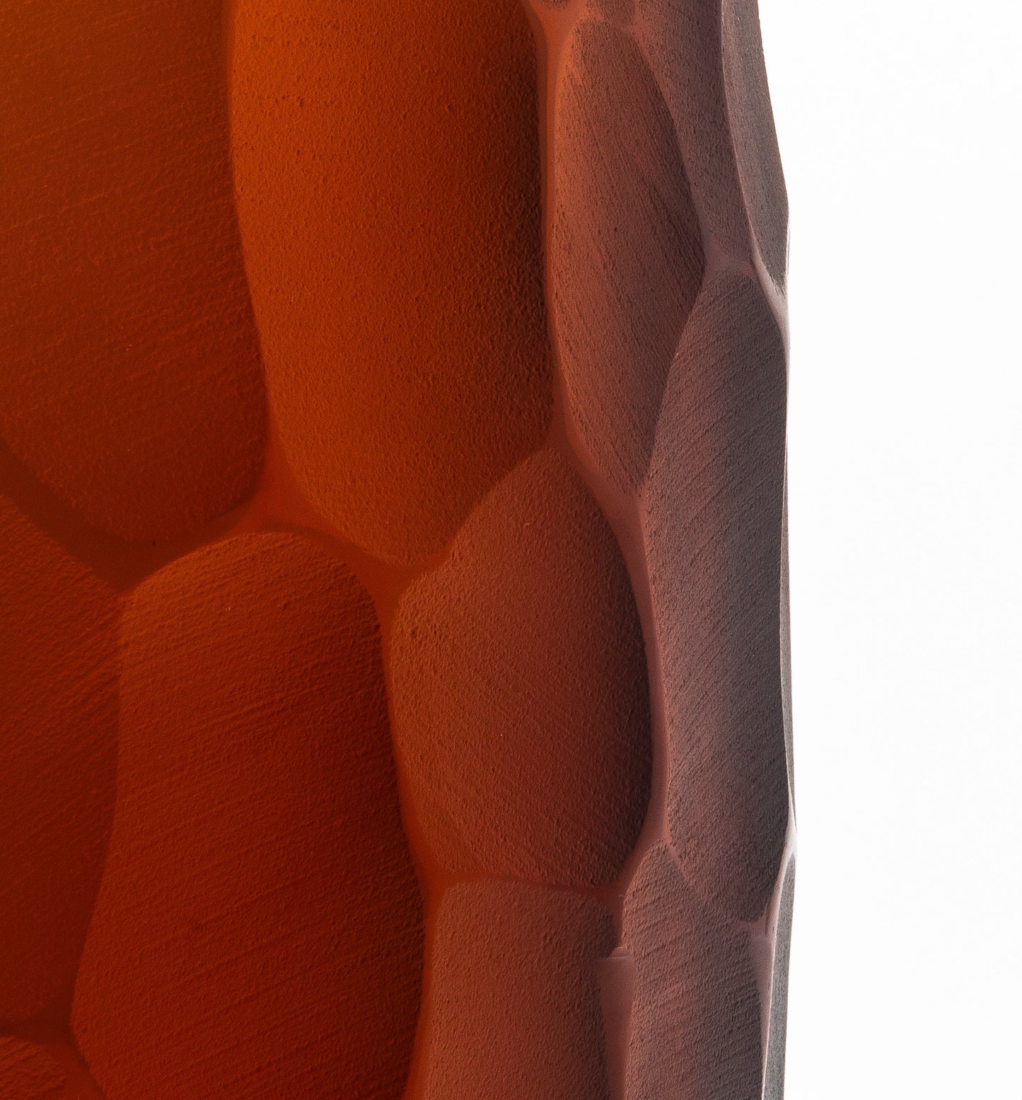 Murano Battuto Vase in Tobacco