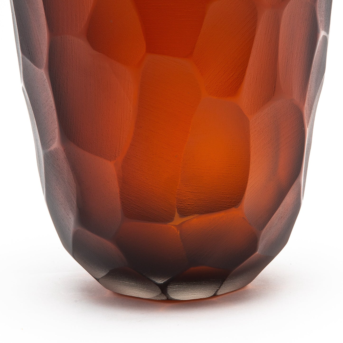 Murano Battuto Vase in Tobacco