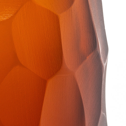 Murano Battuto Vase in Tobacco