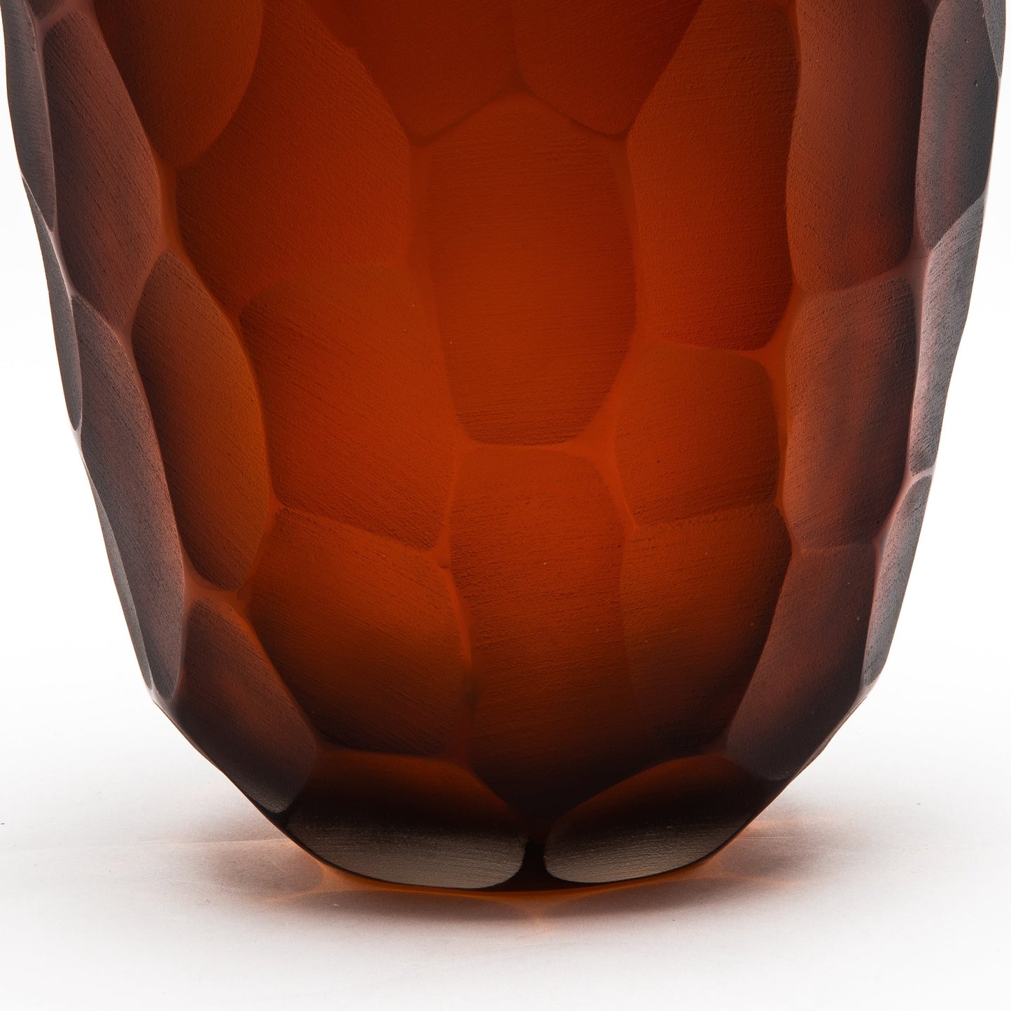 Murano Battuto Vase in Tobacco