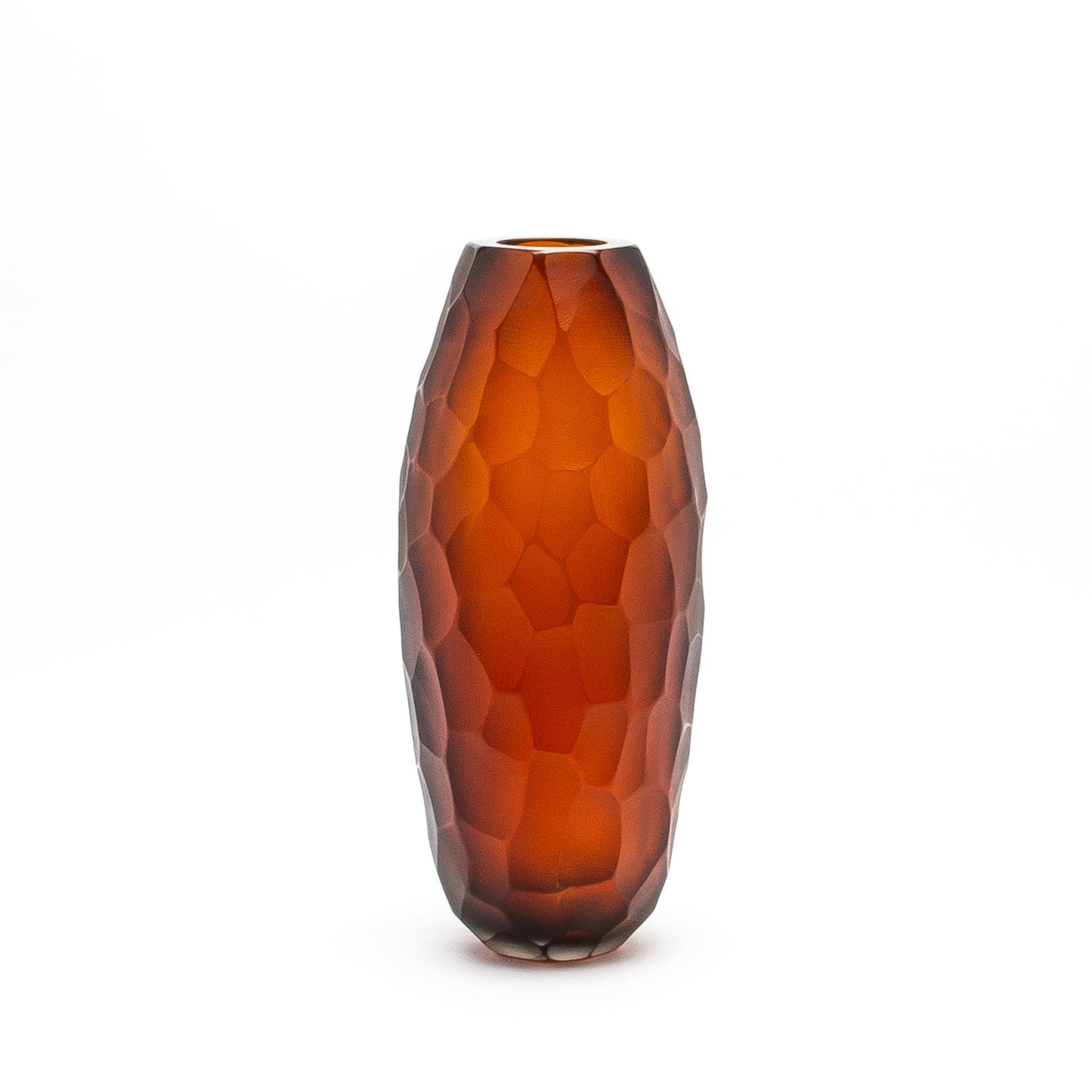 Murano Battuto Vase in Tobacco