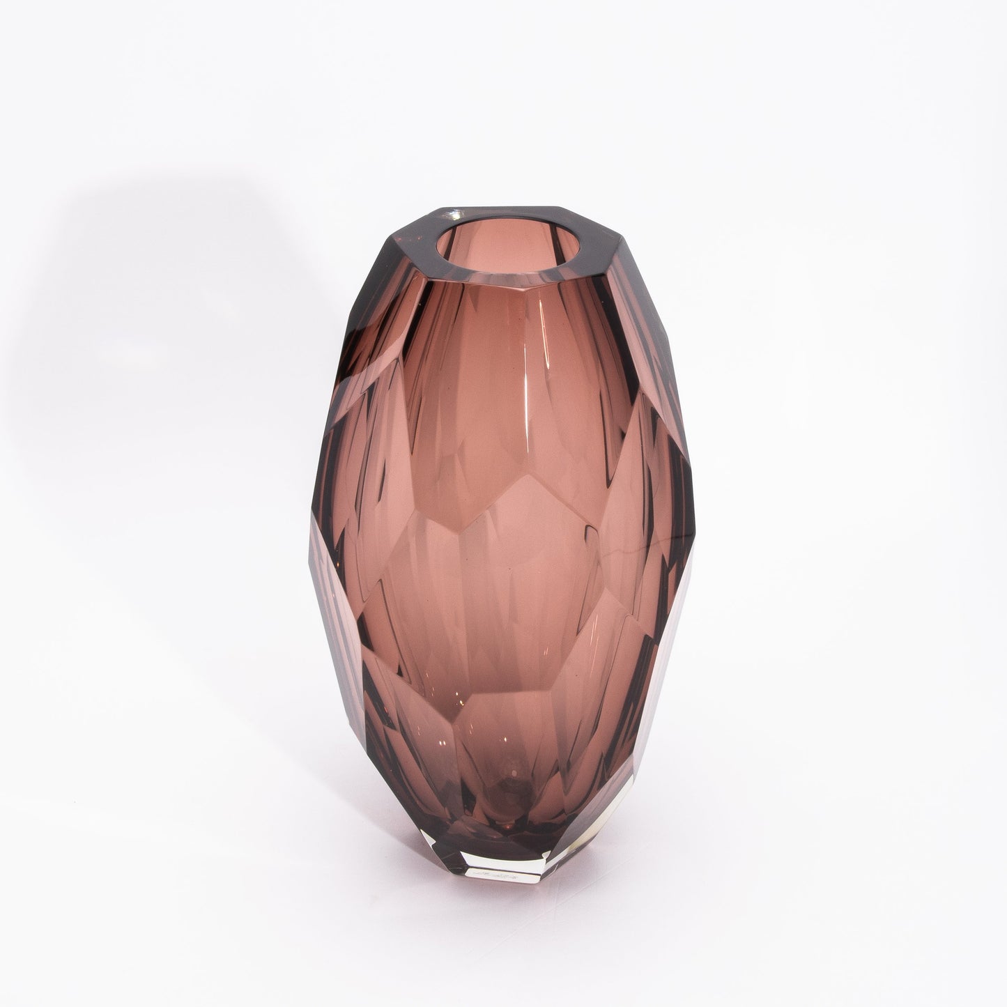 Murano Tall Faceted Vase in Amethyst