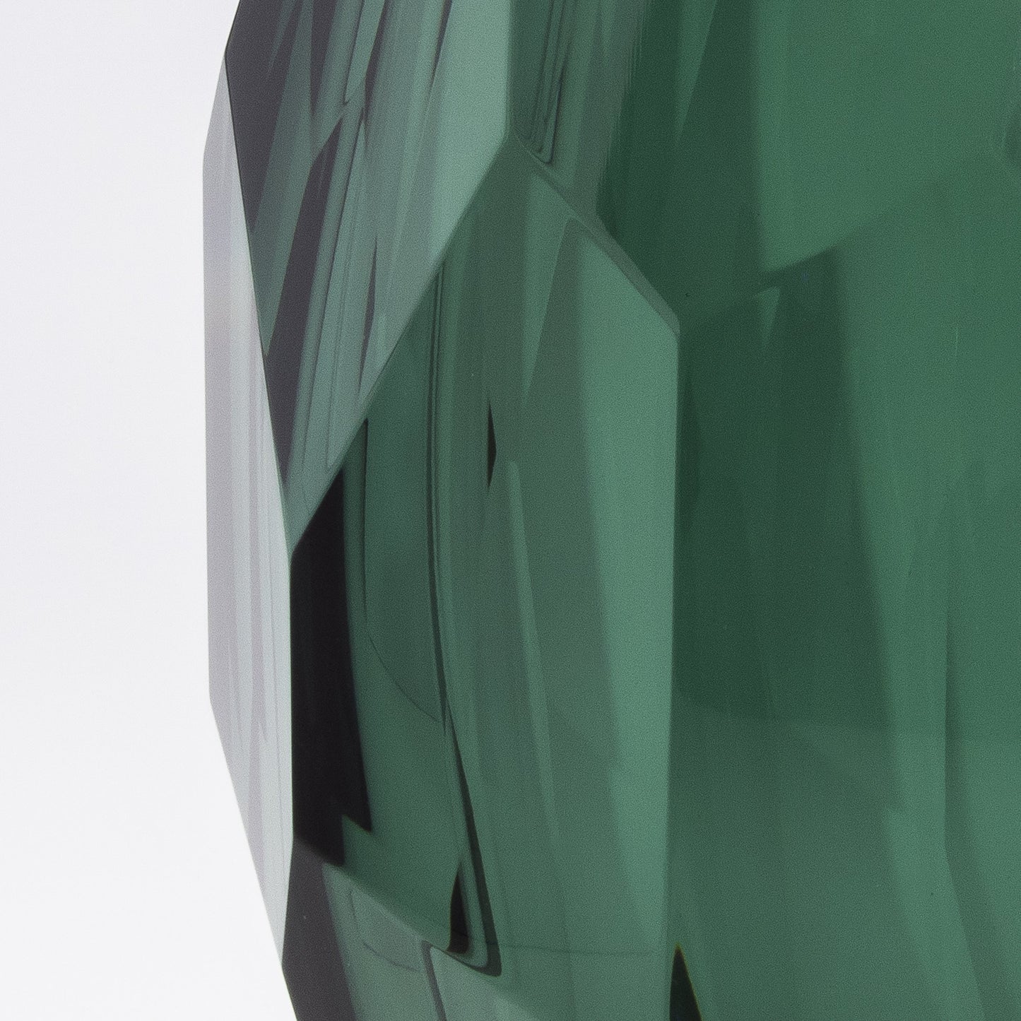 Murano Faceted Vase in Eucalyptus Green