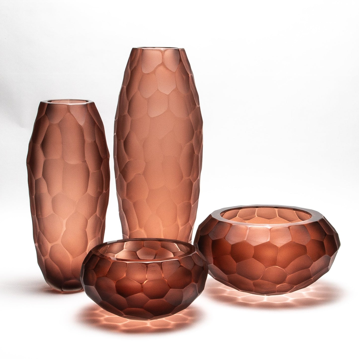 Murano Battuto Vase in Light Amaretto