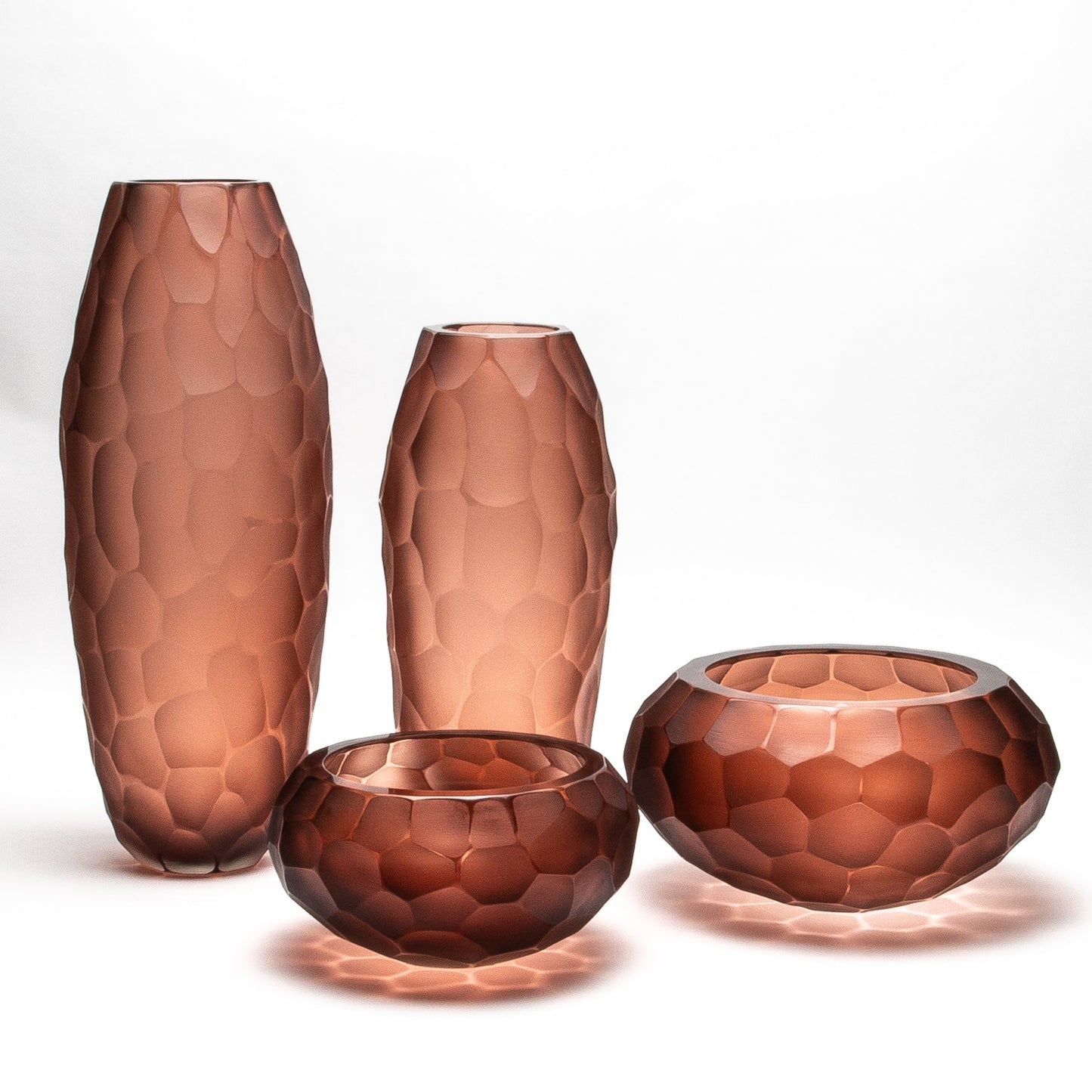 Murano Battuto Vase in Light Amaretto