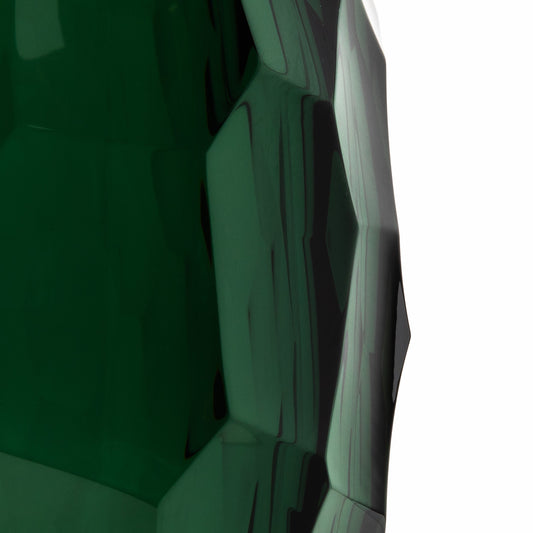 Murano Tall Faceted Vase in Emerald Green