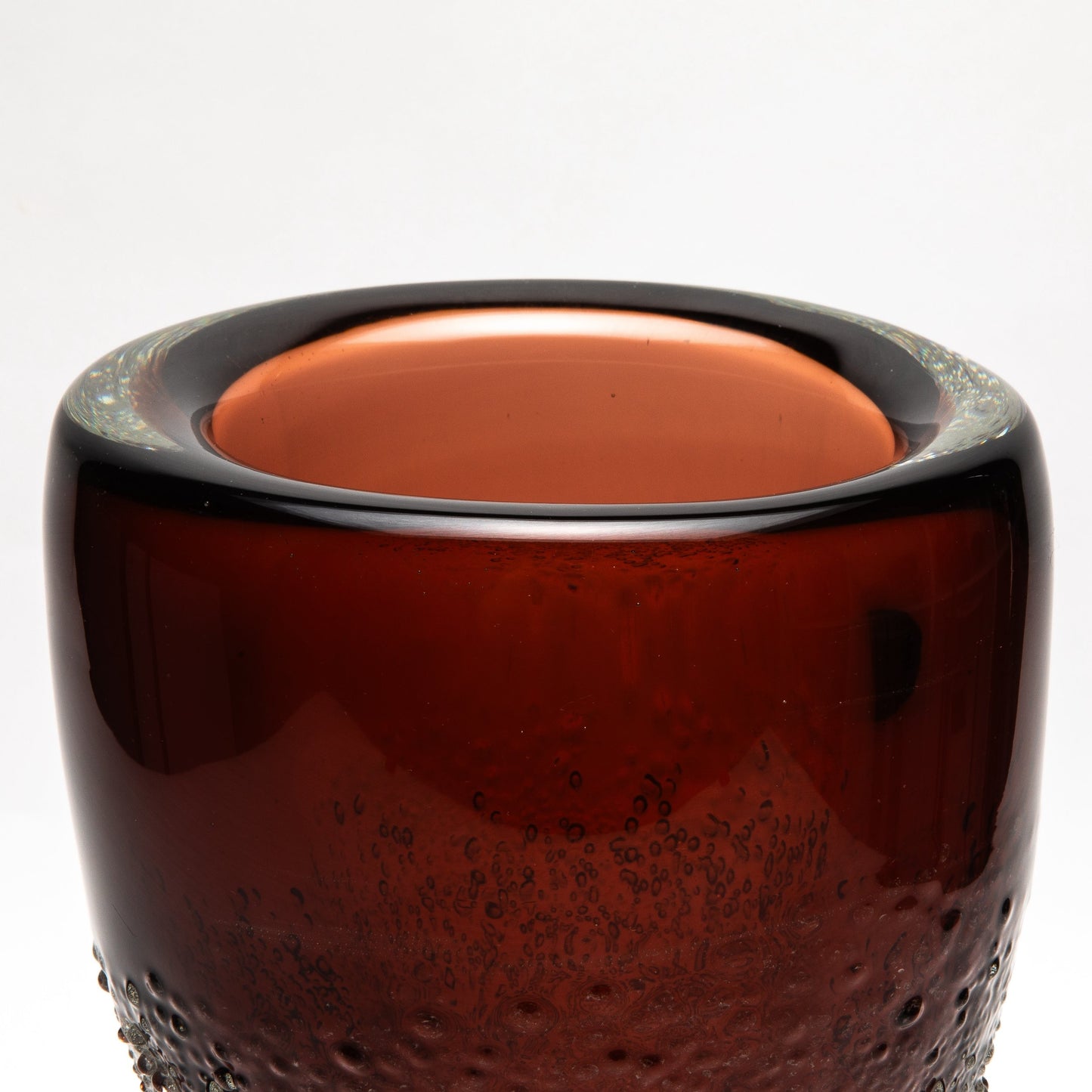 Murano Frozen Vase in Light Amaretto