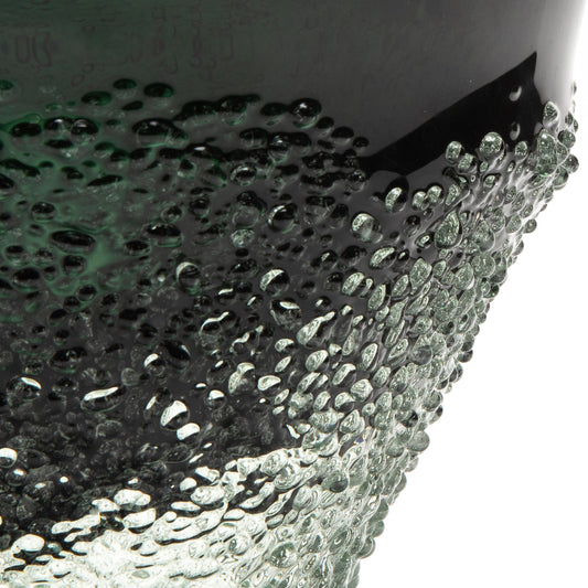 Murano Frozen Vase in Emerald Green