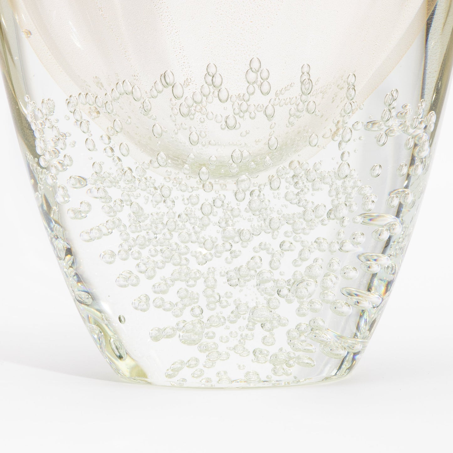 Murano Vase with 24-karat Gold Flecks and Bubbles