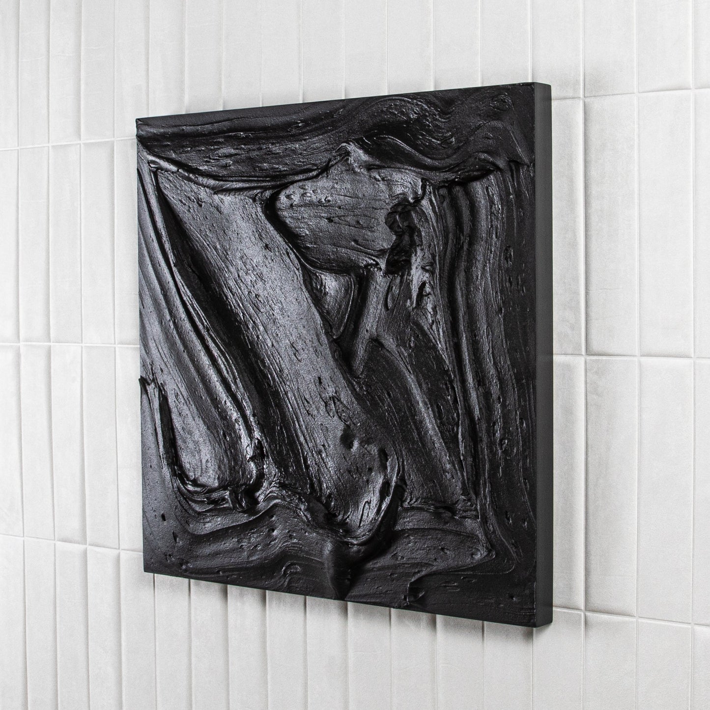 Modern Textural Monochromatic Painting by Michael Allen