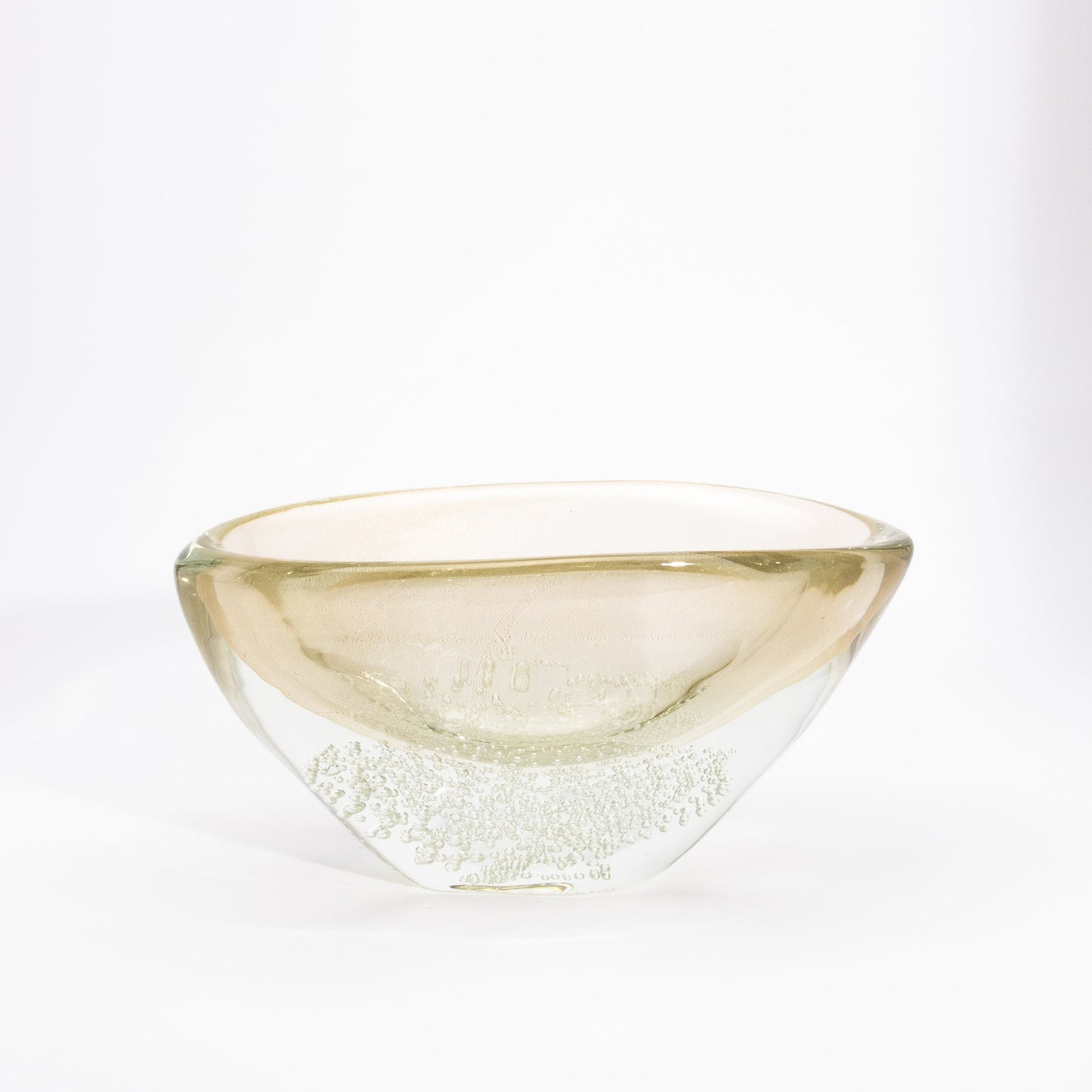 Murano Vase with 24-karat Gold Flecks and Bubbles