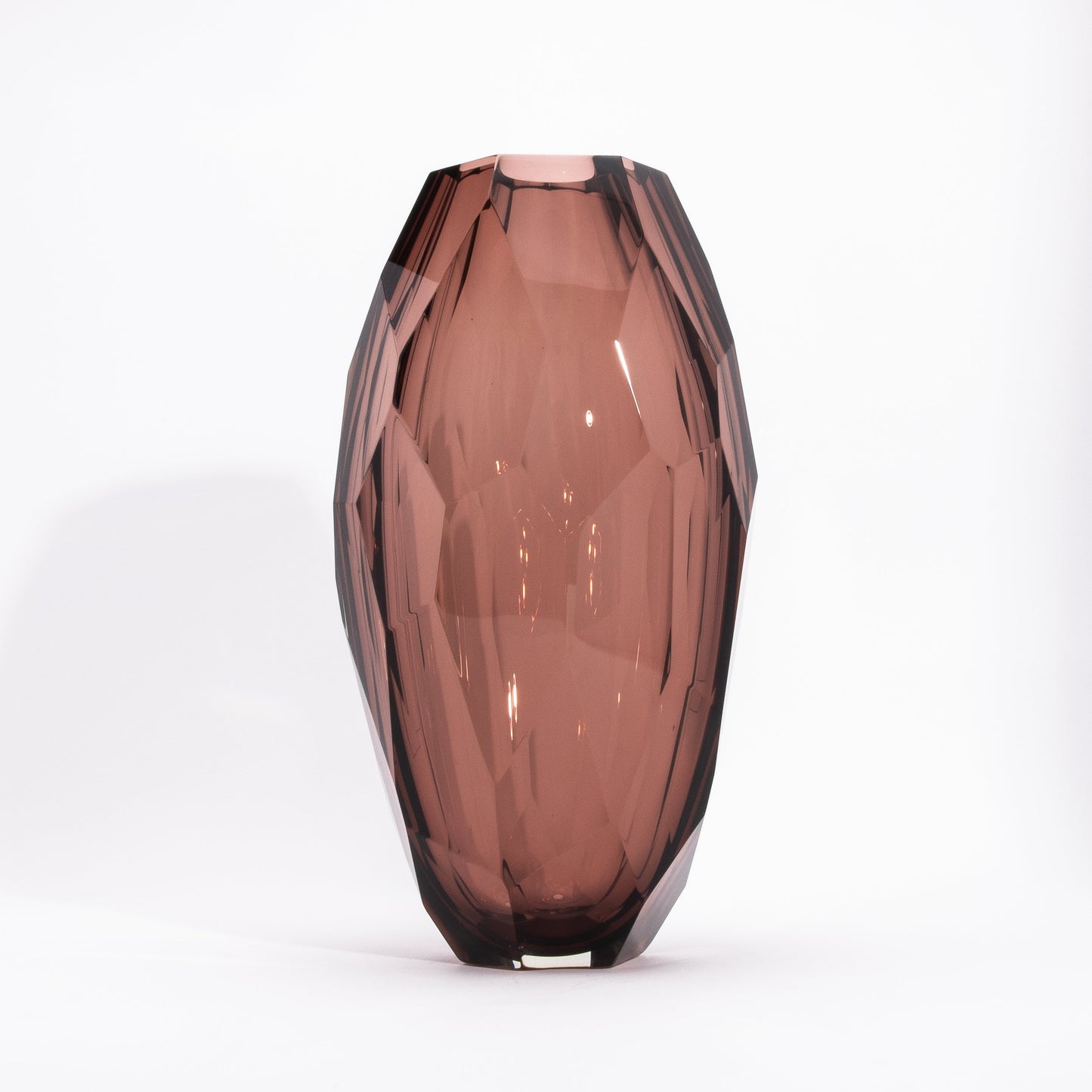 Murano Tall Faceted Vase in Amethyst