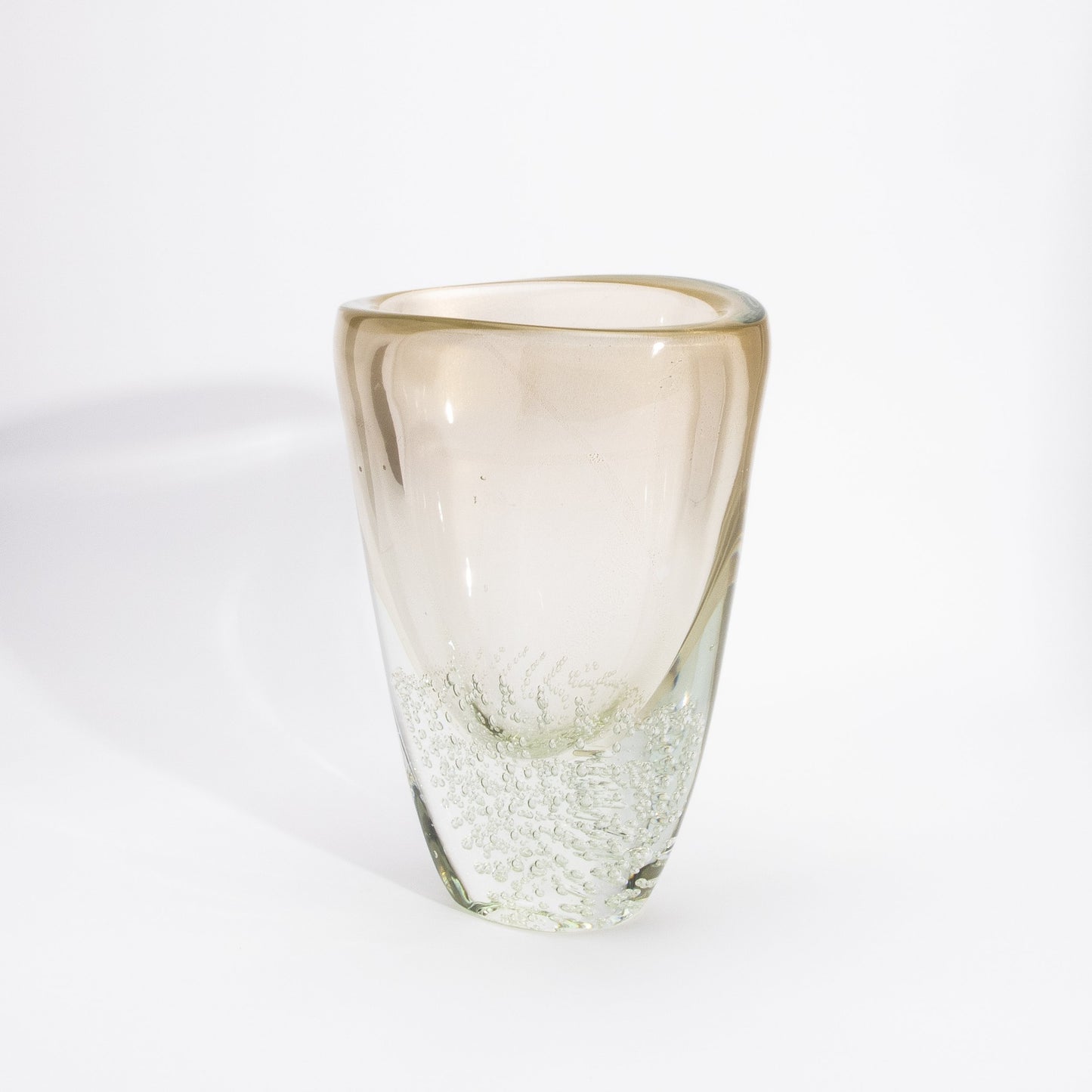 Murano Vase with 24-karat Gold Flecks and Bubbles