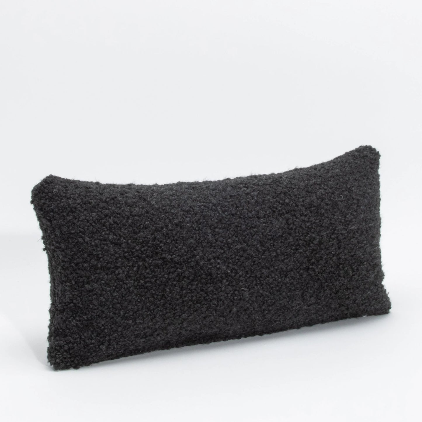 Charcoal Boucle Kidney Pillow By MOGUL