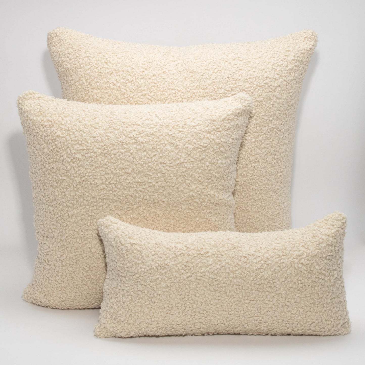 Cream Boucle Kidney Pillow By MOGUL