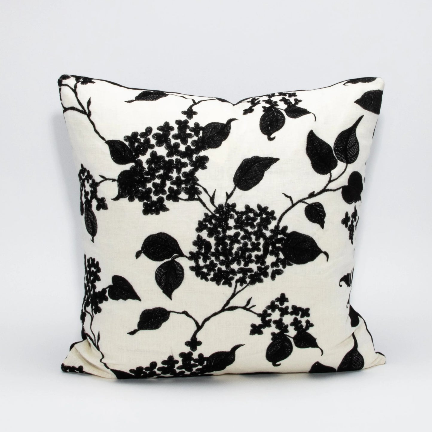 Black and White Floral Pillow By MOGUL