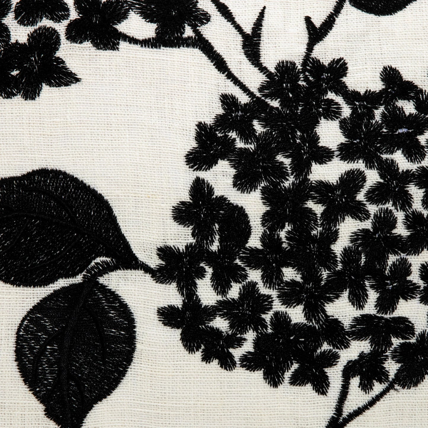 Black and White Floral Pillow By MOGUL