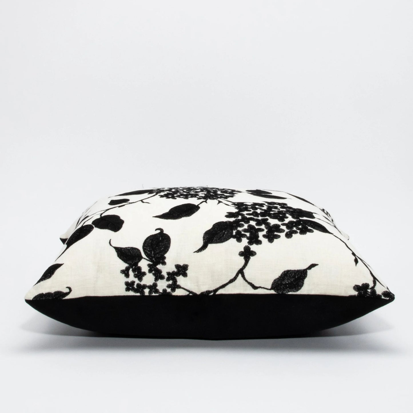 Black and White Floral Pillow By MOGUL