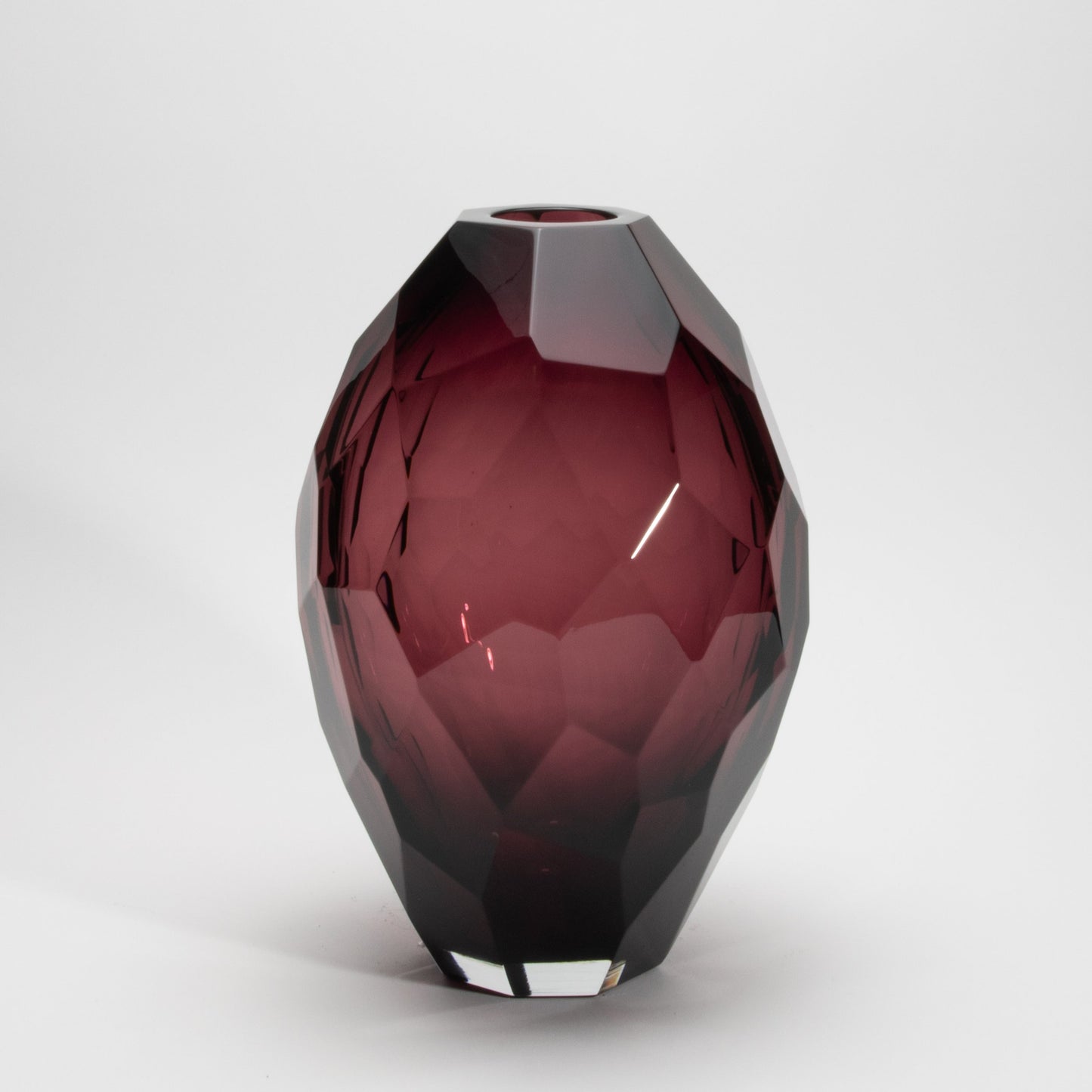 Murano Barrel Vase in Amethyst