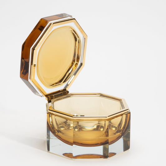 Murano Box in Tobacco with Brass Fittings