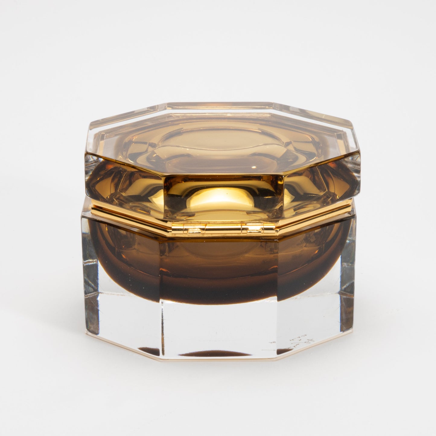 Murano Giant Box in Tobacco with Brass Fittings