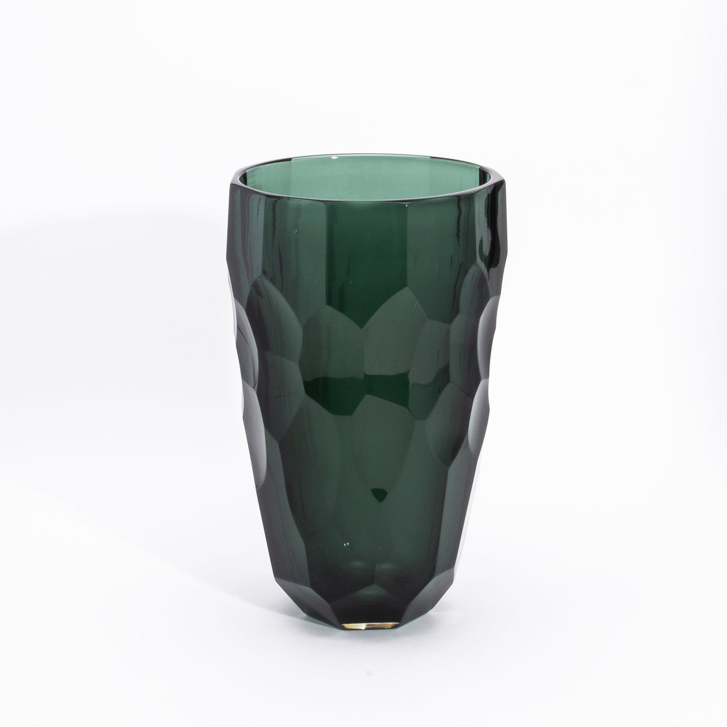 Murano Faceted Vase in Eucalyptus Green