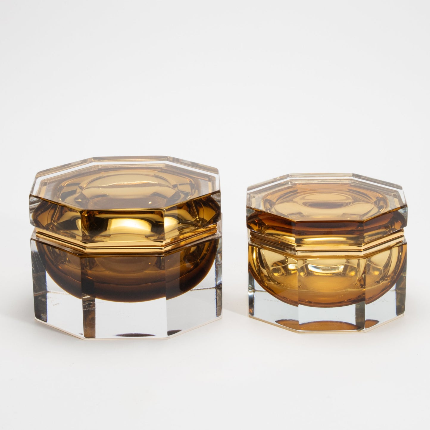Murano Box in Tobacco with Brass Fittings