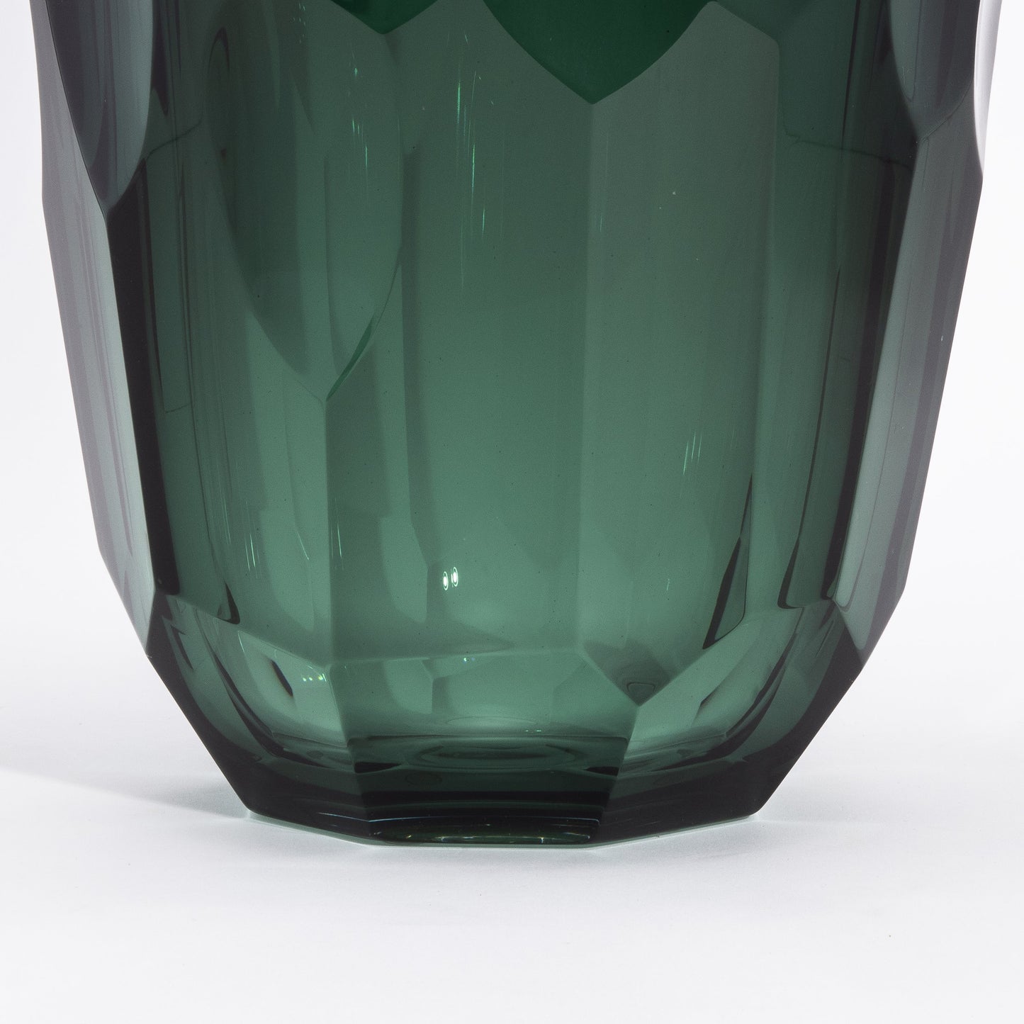 Murano Faceted Vase in Eucalyptus Green