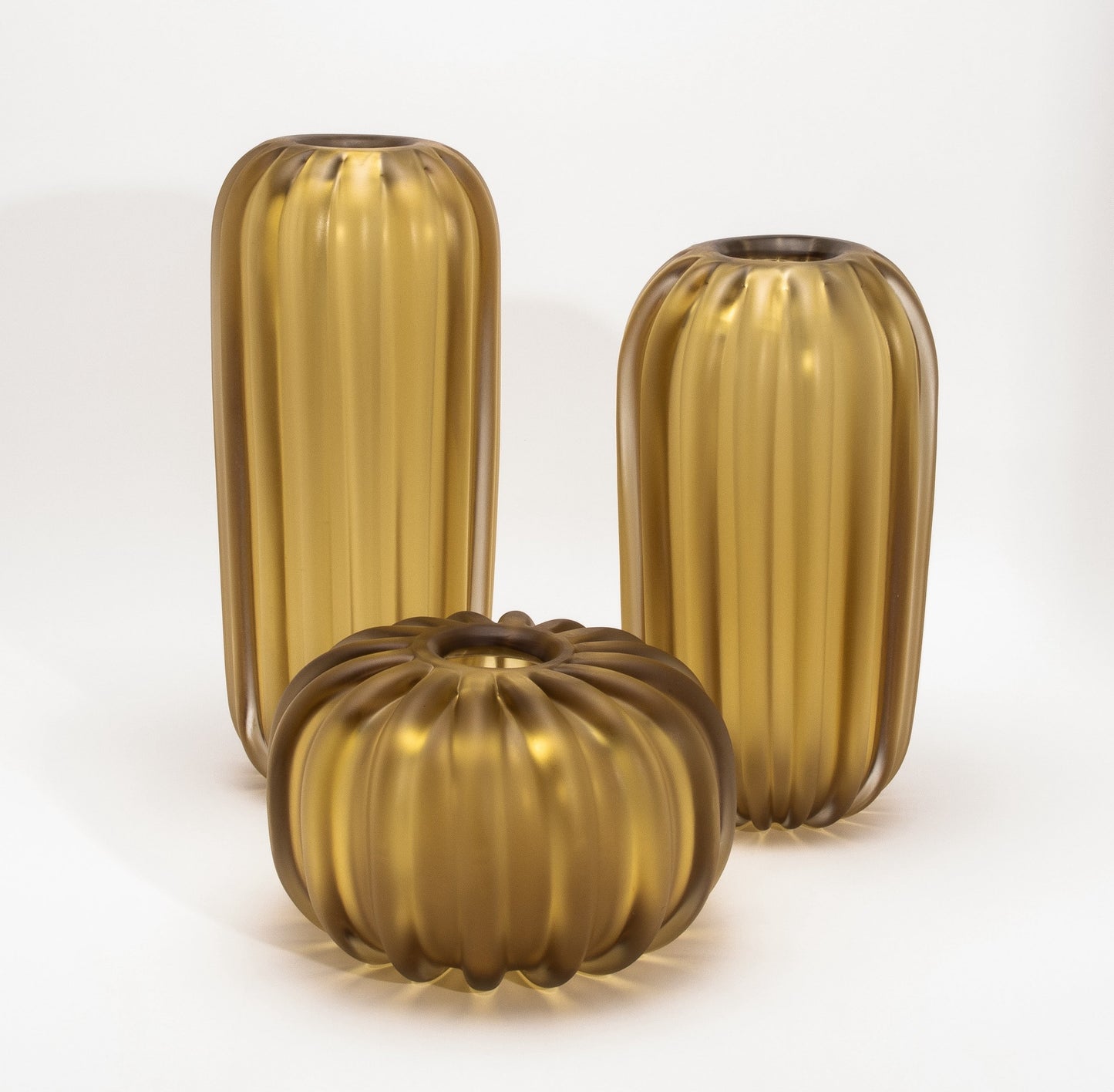 Murano Cactus Vase in Amber