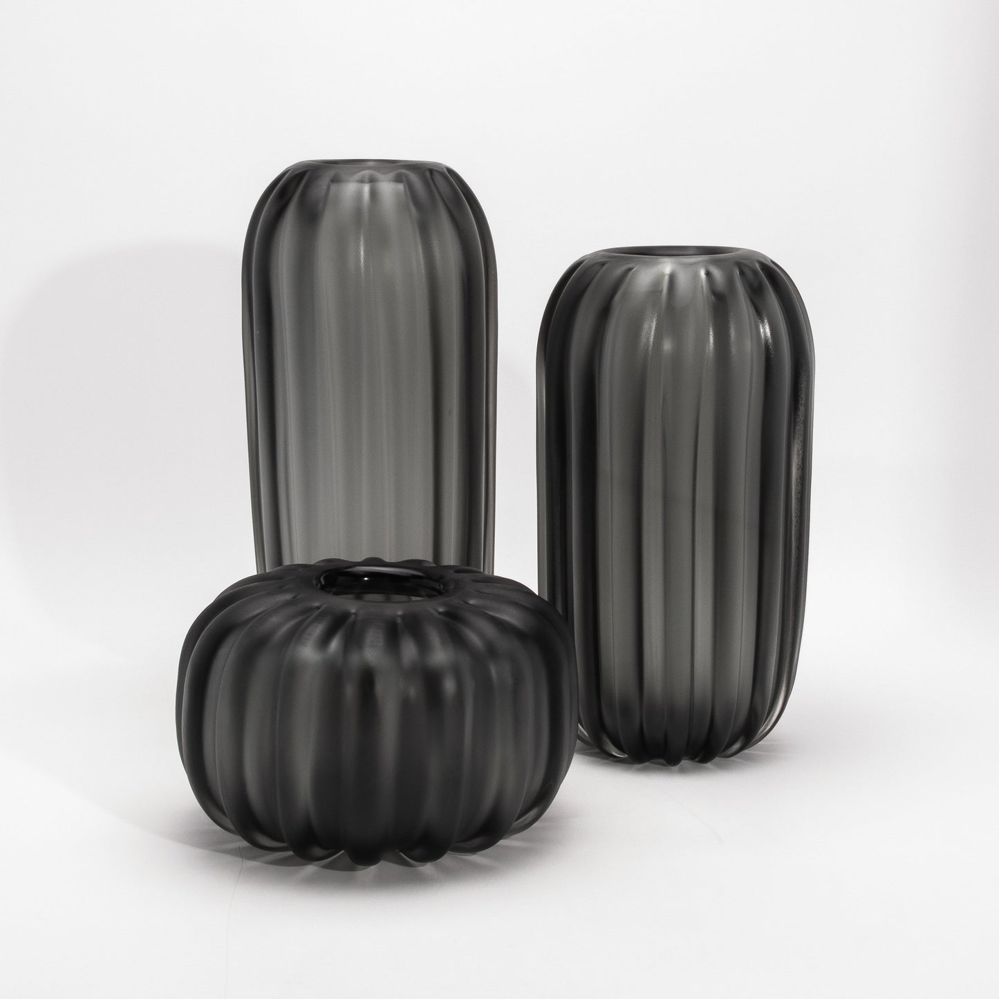 Murano Cactus Vase in Grey