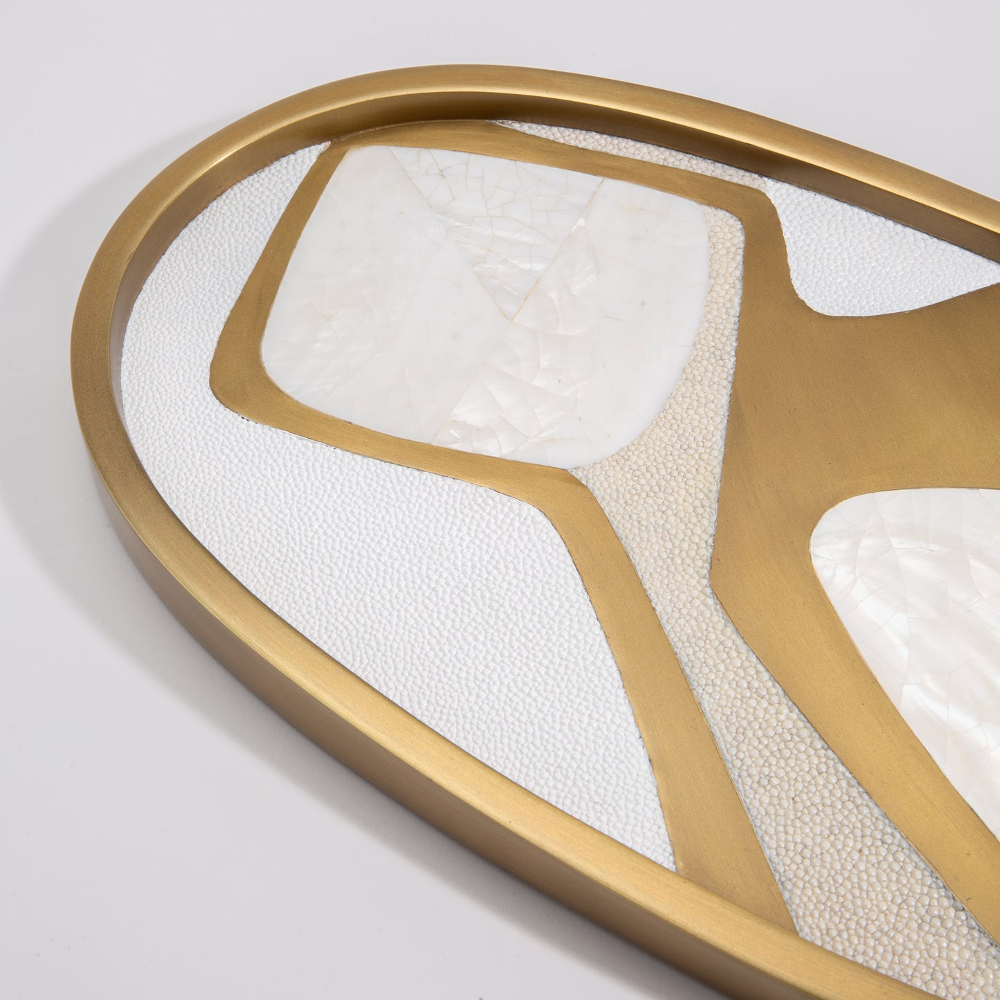Tray in Cosmos Pattern with Bronze Patina Brass by Kifu Paris