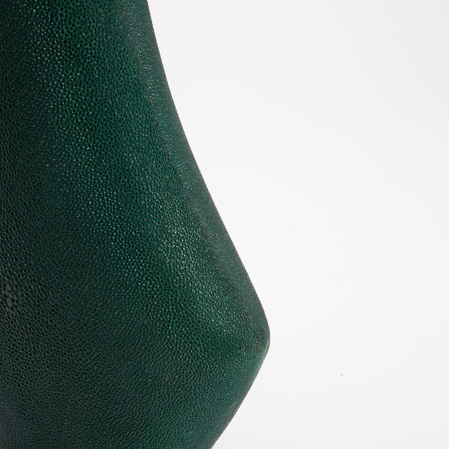 Sculptural Vase in Emerald Green Shagreen by R&Y Augousti