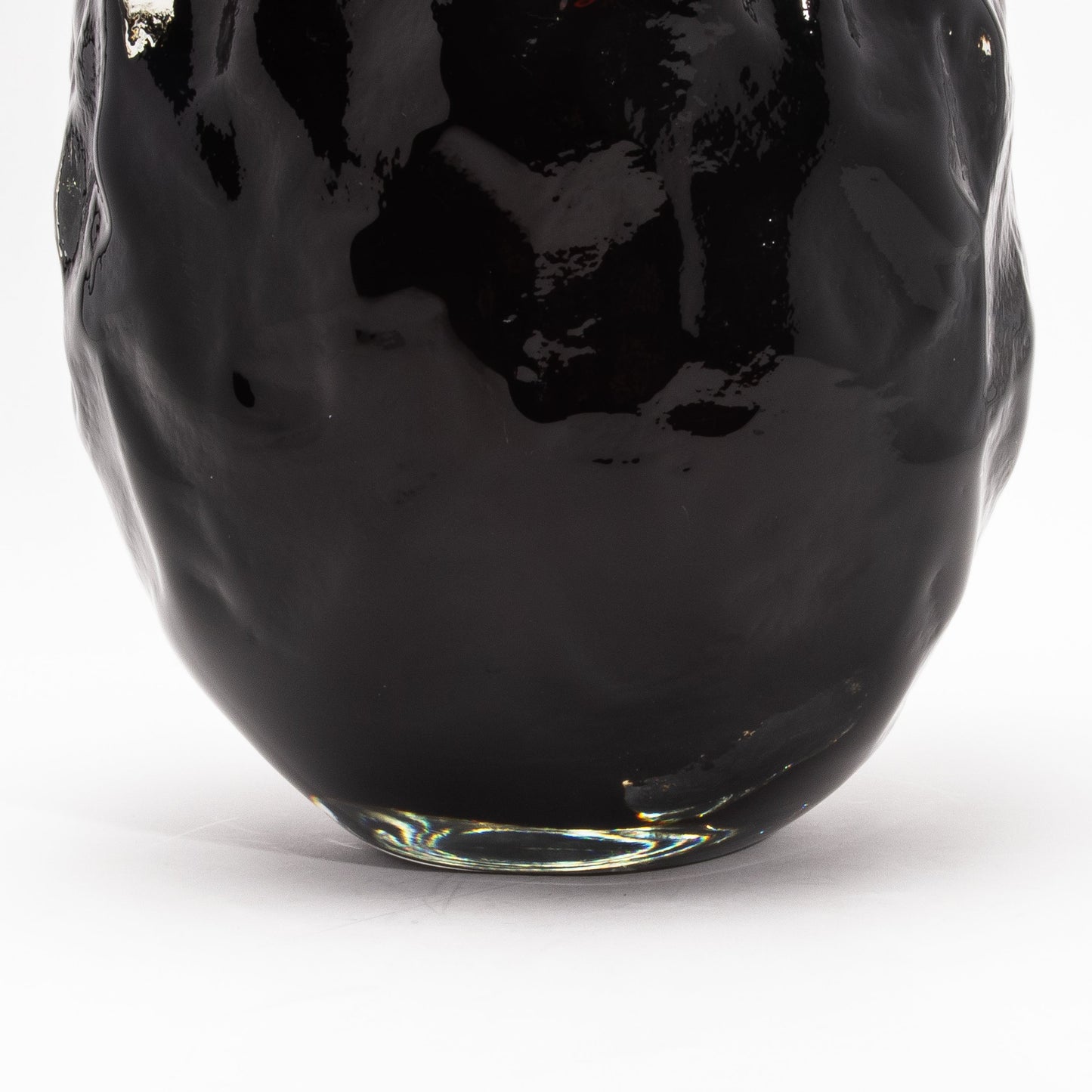Murano Modern Sculptural Vase in Onyx Black