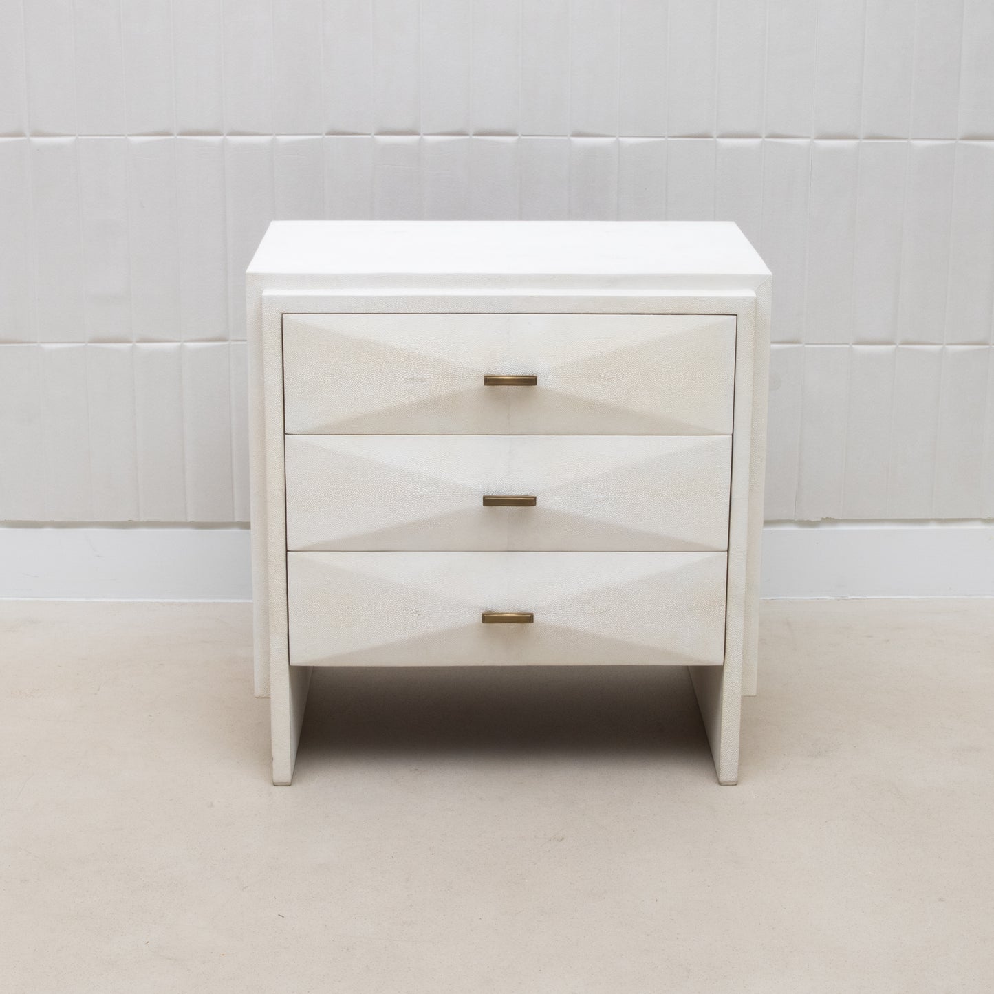 Bed Side Tables in Antique Shagreen by R&Y Augousti