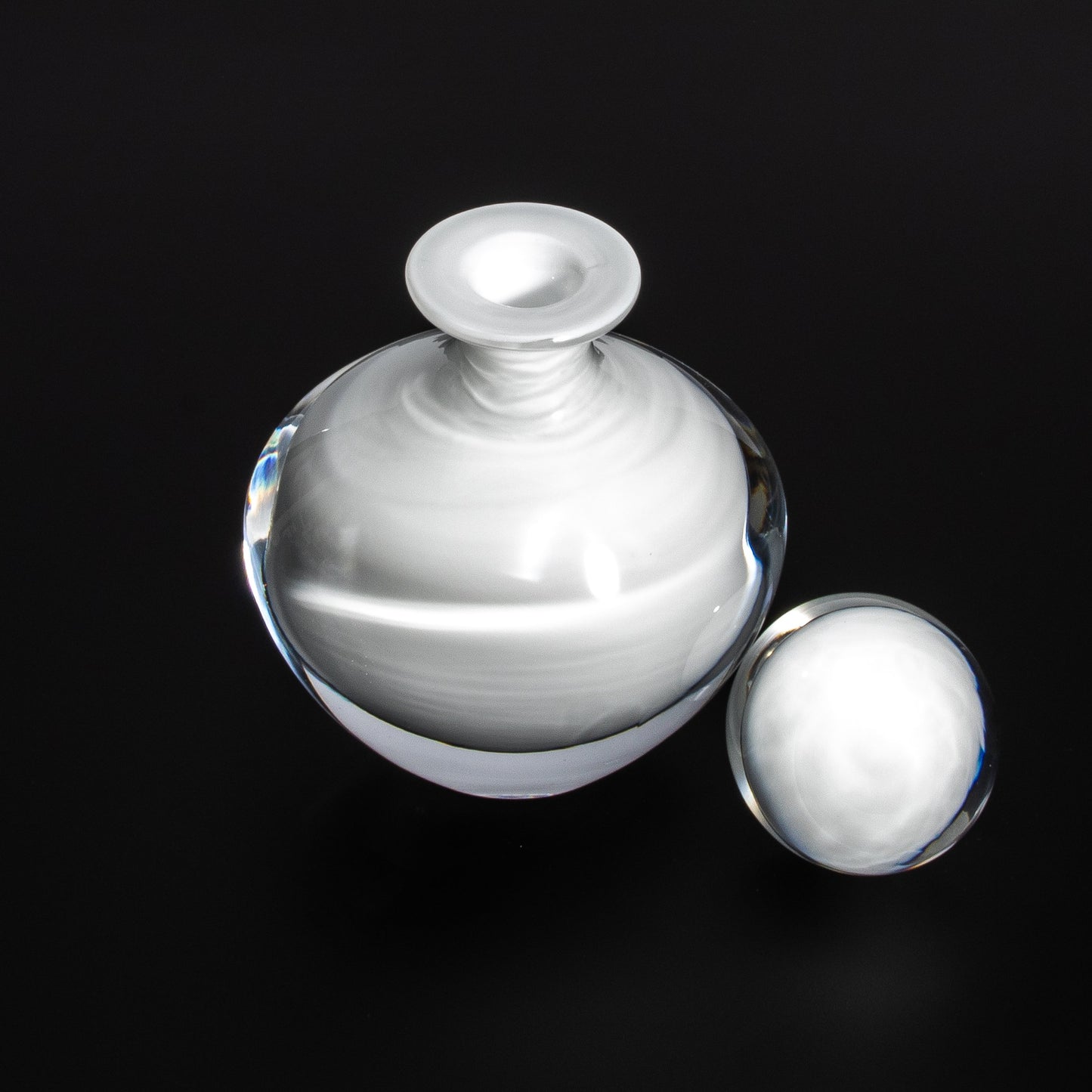 Murano Bottle Crystal White M