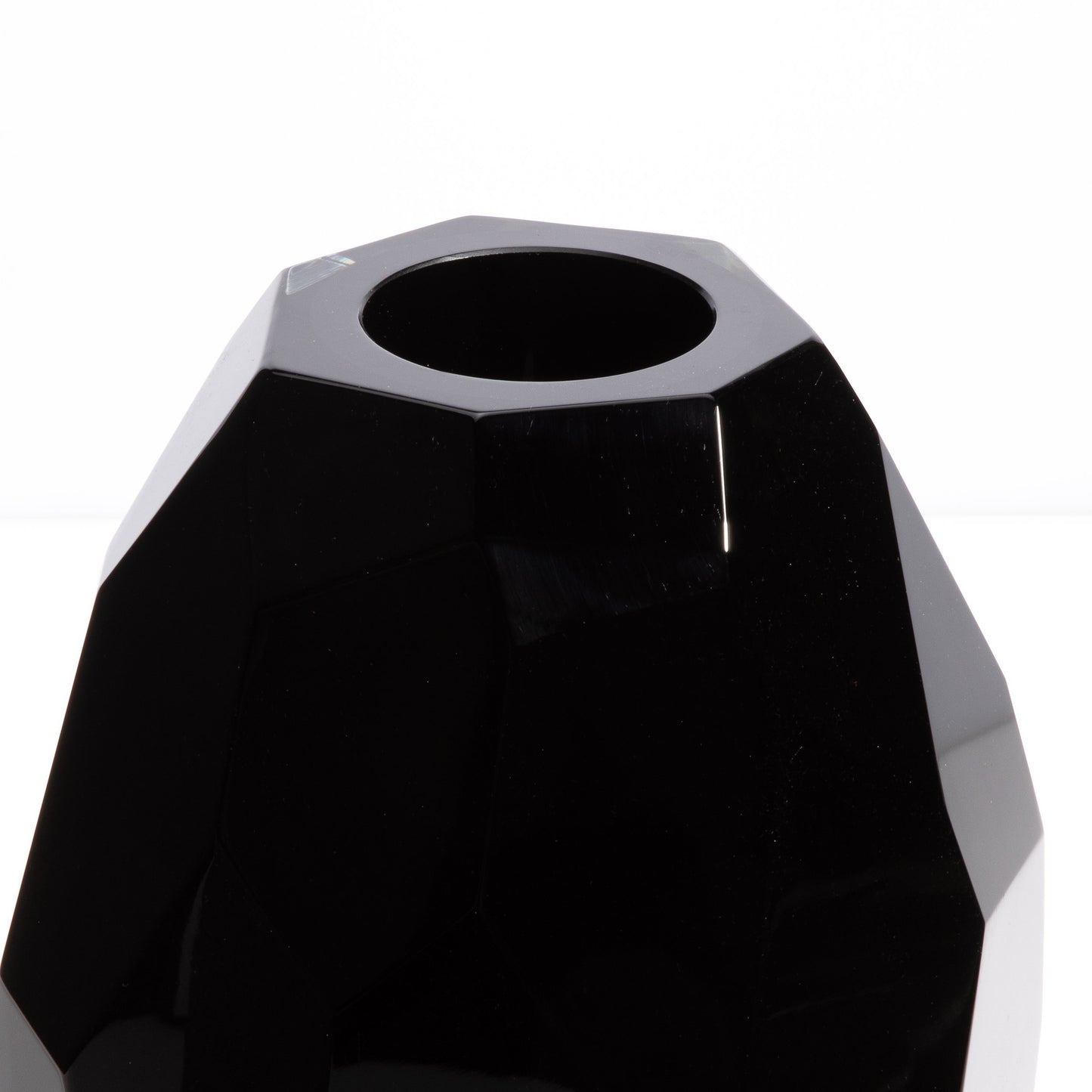 Facet Vase Black S