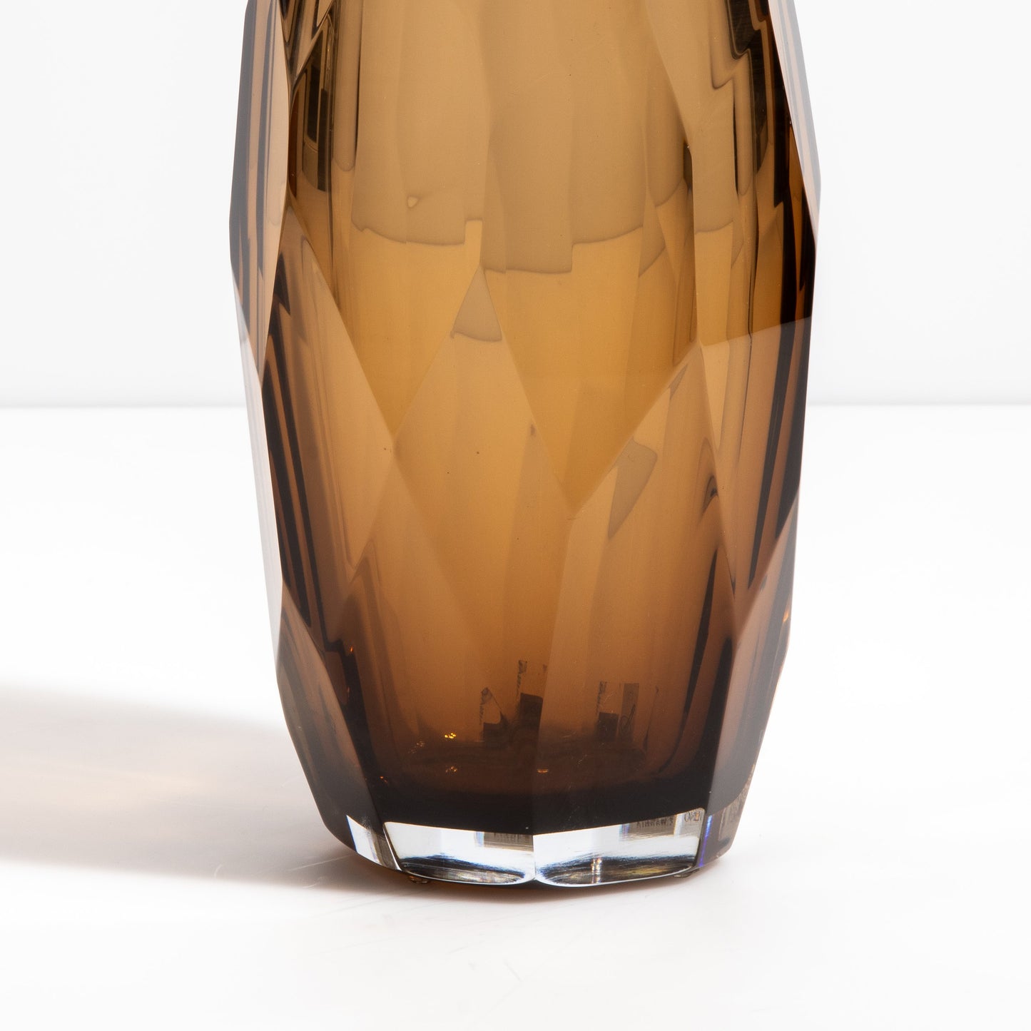 Murano Facet Vase in Tobacco