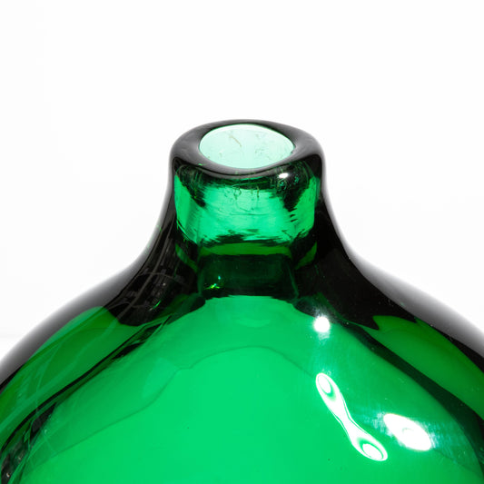 Murano Sommerso Vase in Emerald Green