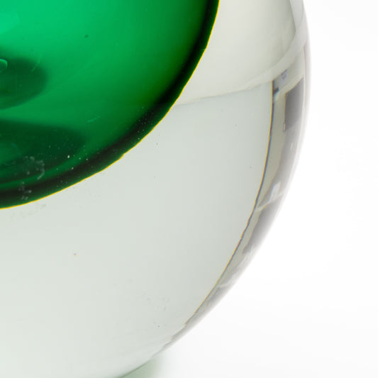 Murano Sphere Vase in Emerald Green