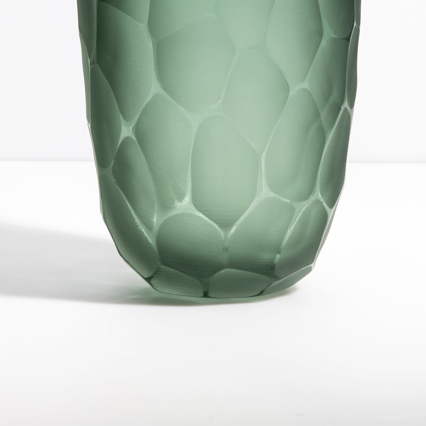 Murano Battuto Vase in Emerald Green