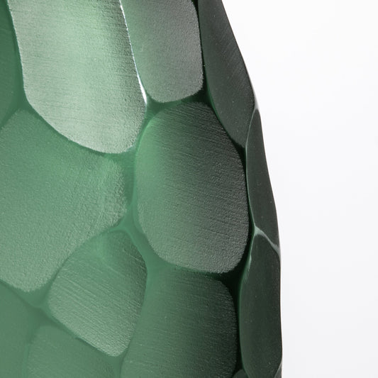 Murano Battuto Vase in Emerald Green
