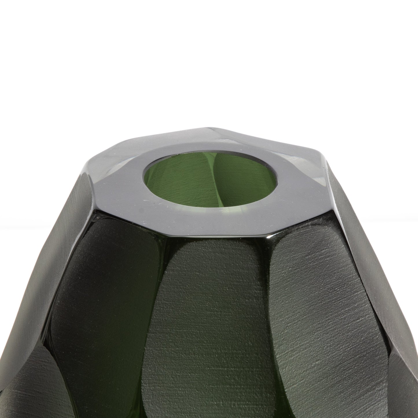 Murano Battuto Vase in Deep Green