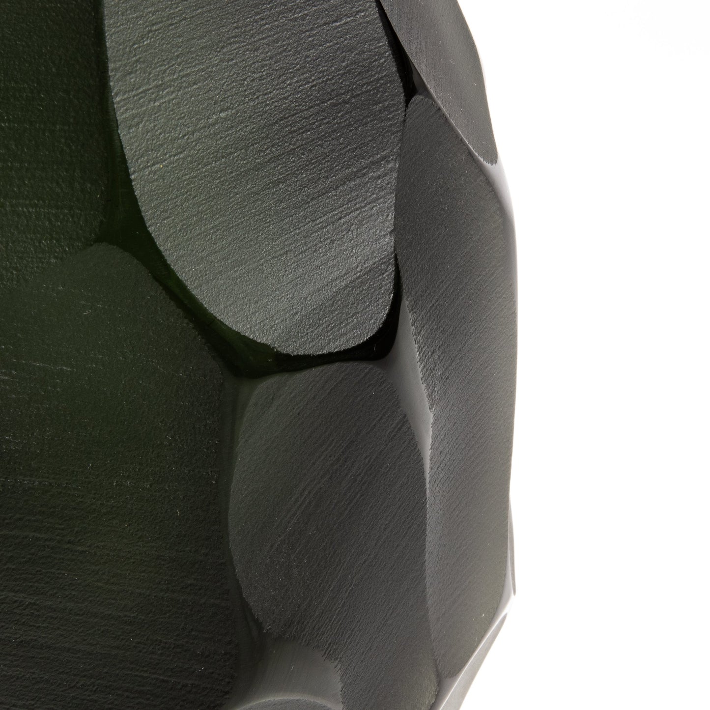 Murano Battuto Vase in Deep Green
