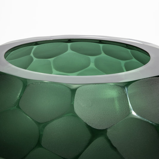 Murano Bowl Battuto Emerald Green