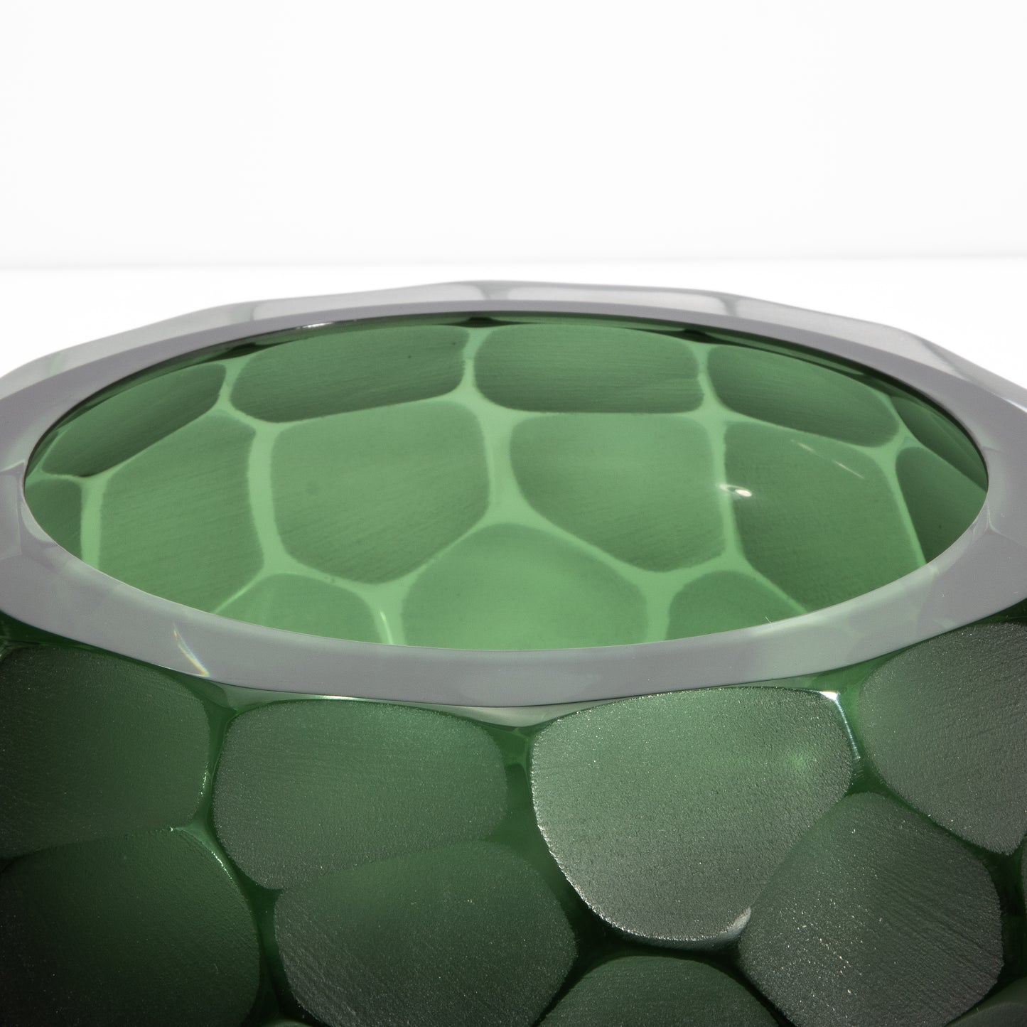 Murano Bowl Battuto Emerald Green