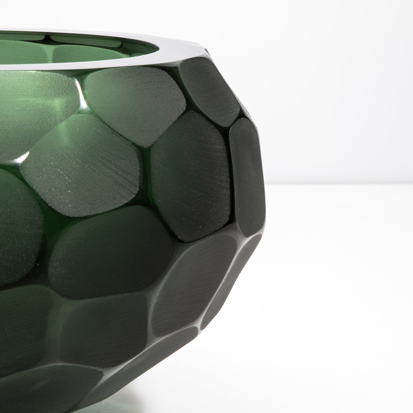 Murano Bowl Battuto Emerald Green