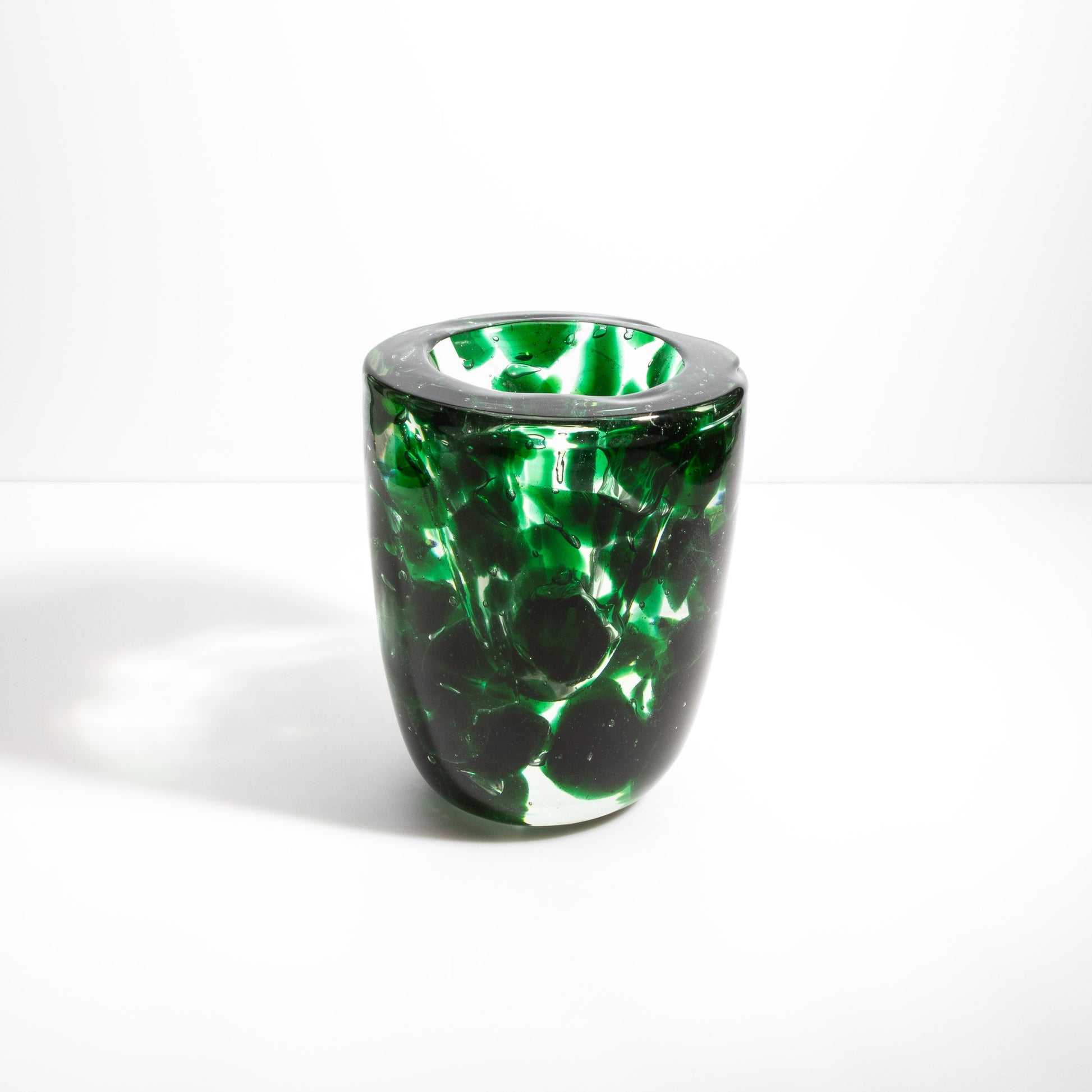 Murano Pollol Vase in Emerald Green