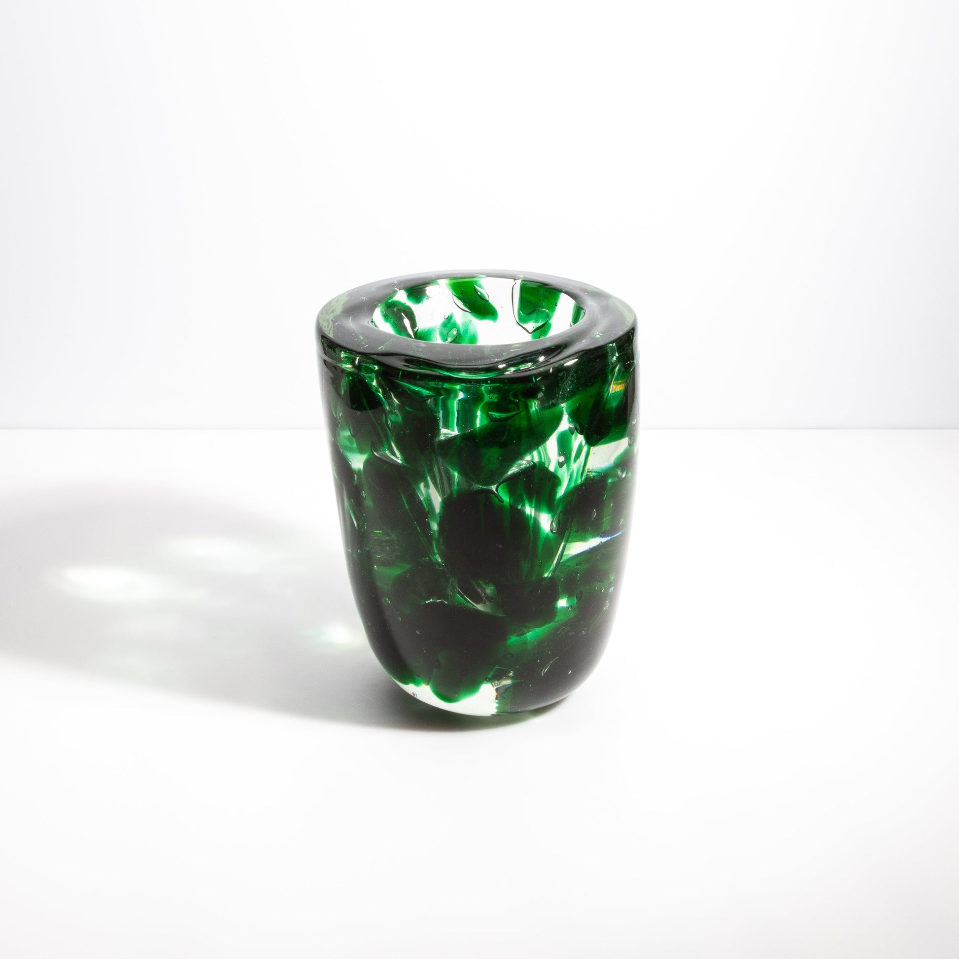 Murano Pollol Vase in Emerald Green